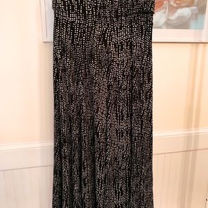 Black/beige polka dots skirt